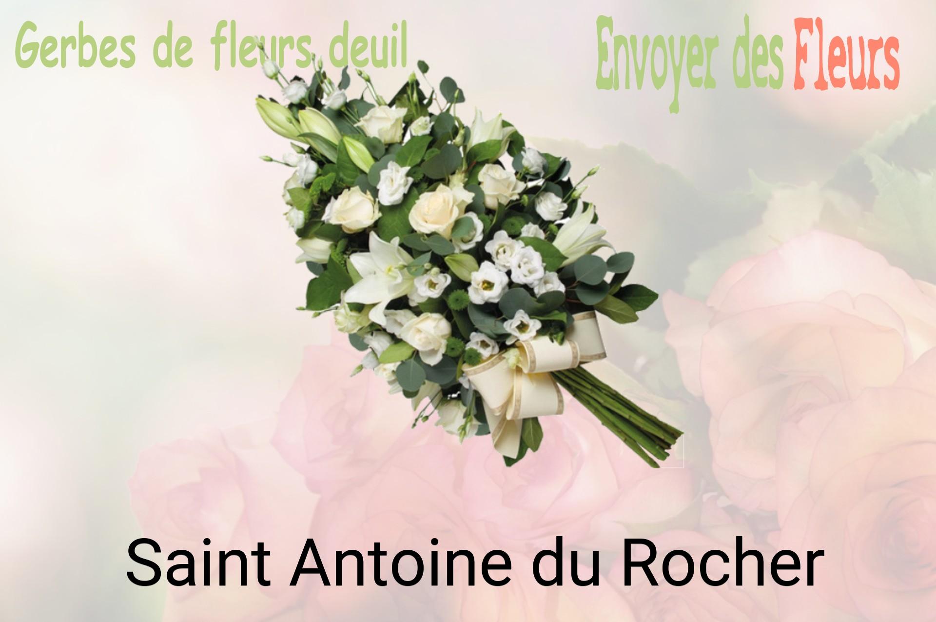Gerbe de fleurs de deuil livrée à Saint-Antoine-du-Rocher